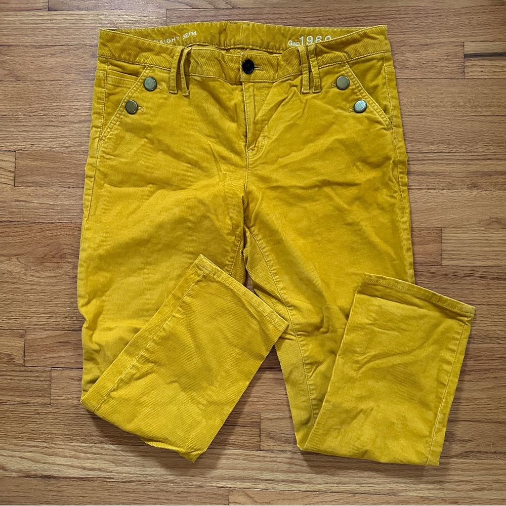 Yellow Gap 1969 Corduroy Straight Leg Pants